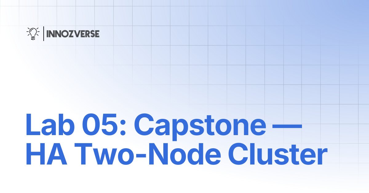 Lab 05: Capstone — HA Two-Node Cluster | Linux | Innozverse Documentations