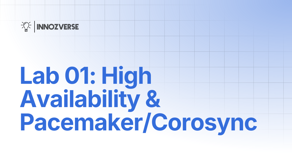 Lab 01: High Availability & Pacemaker/Corosync | Linux | Innozverse ...