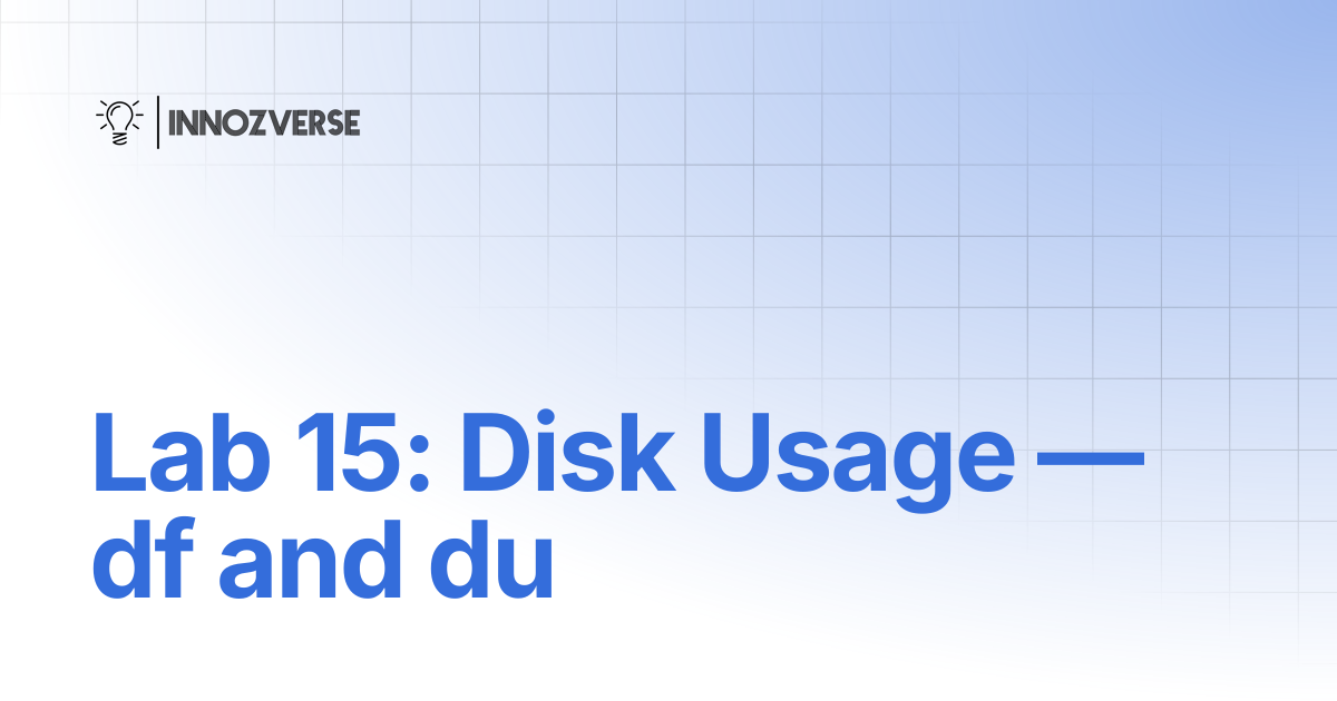 Lab 15: Disk Usage — df and du | Linux | Innozverse Documentations